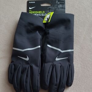 Nike AeroShield Black Running Gloves